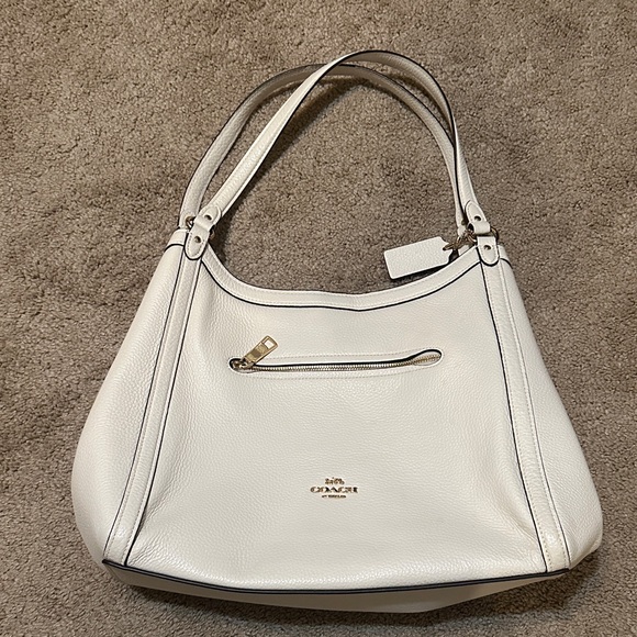 Coach Cream Leather Shoulder Bag - Picture 1 of 6